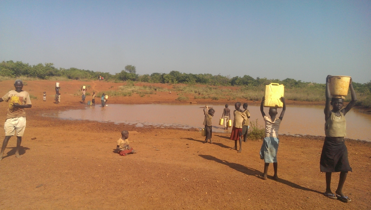 Obecny punkt czerpania wody dla mieszkańców Lakongera